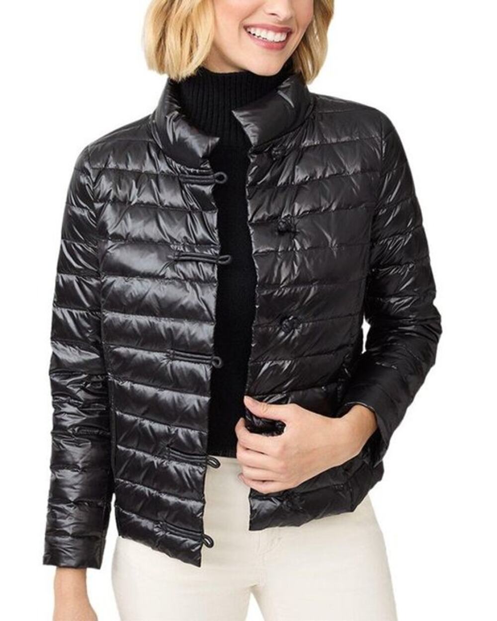 J.McLaughlin Hayes Shiny Black Down Puffer Jacket Coat